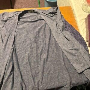 LOGO by Lori Goldstein Blue Cardigan